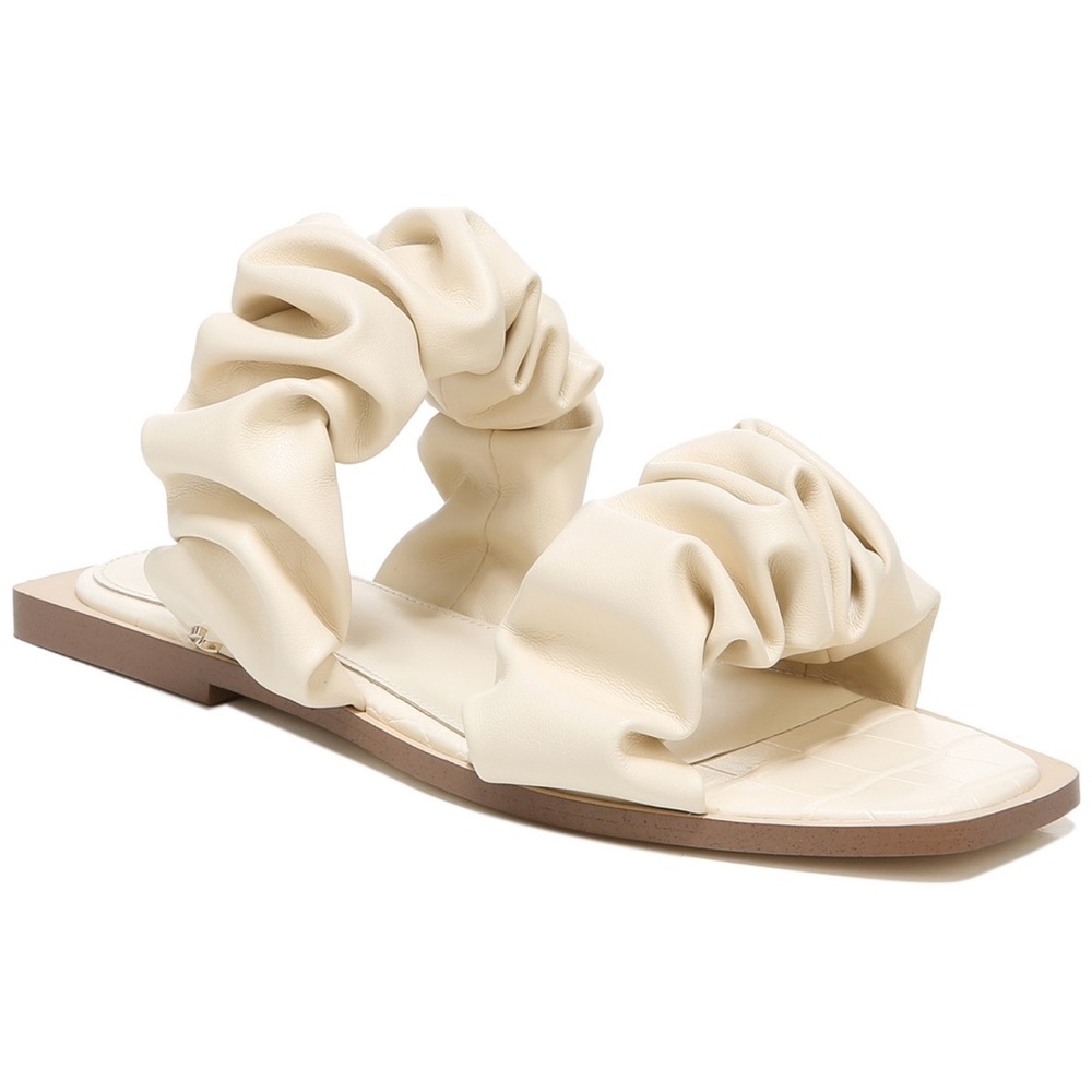 Circus by Sam Edelman Iggy Ruched Scrunchie Sandals Ivory Size
